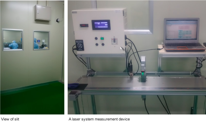 View of slit / A laser system measure meut device
